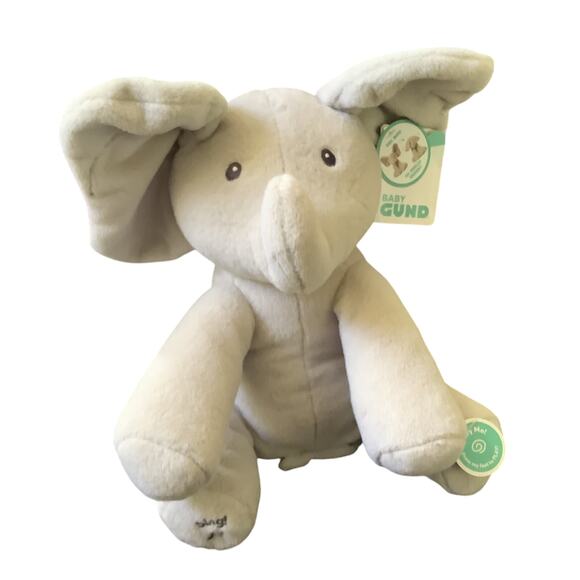 Baby Gund Flappy The Elephant - Ears Move - Sing! - Play! NWT Press Feet to Play - Picture 2 of 9